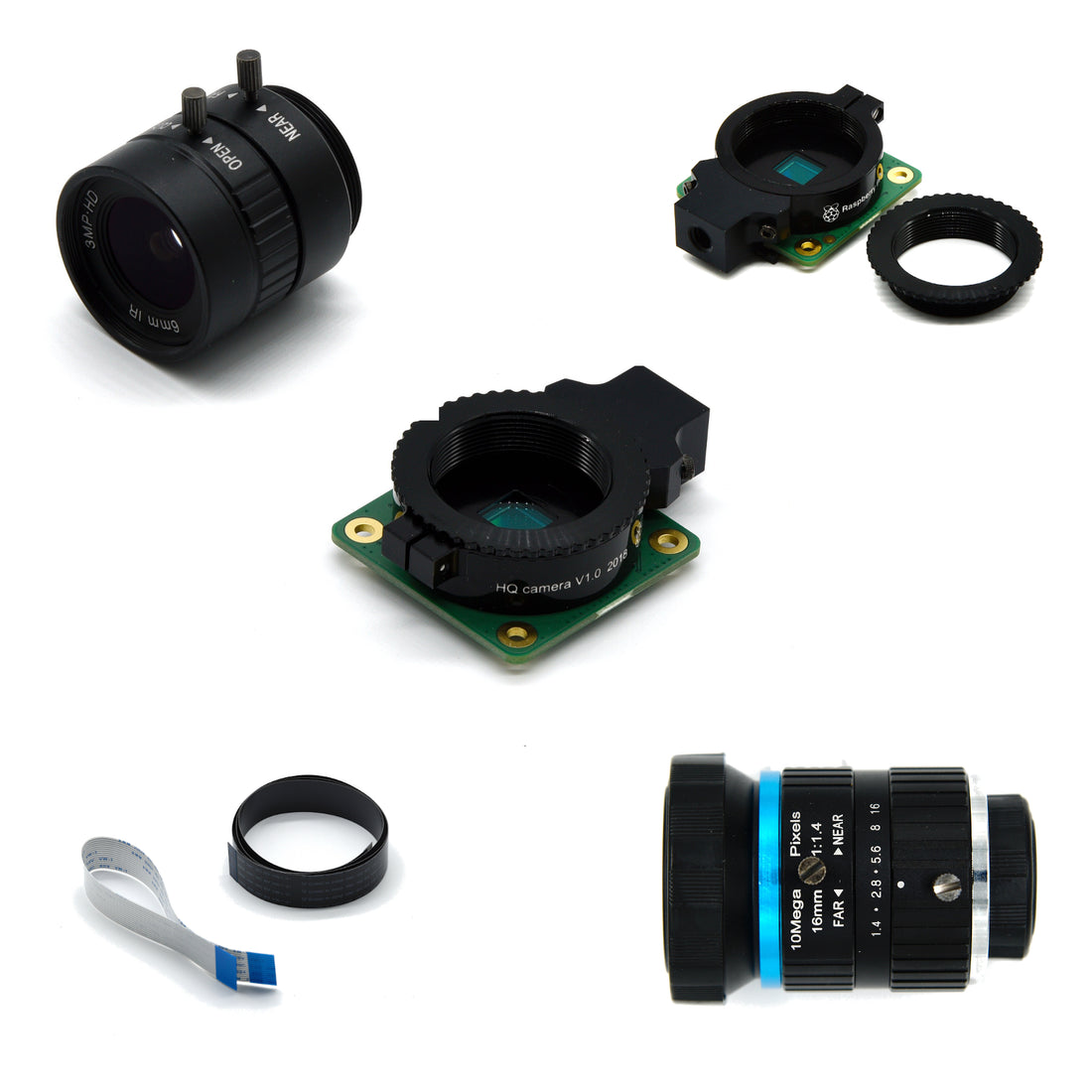 PepperTech Digital Raspberry Pi HQ Camera Value Pack (Includes Raspberry Pi HQ Camera, 6mm Lens and 16mm Lens)