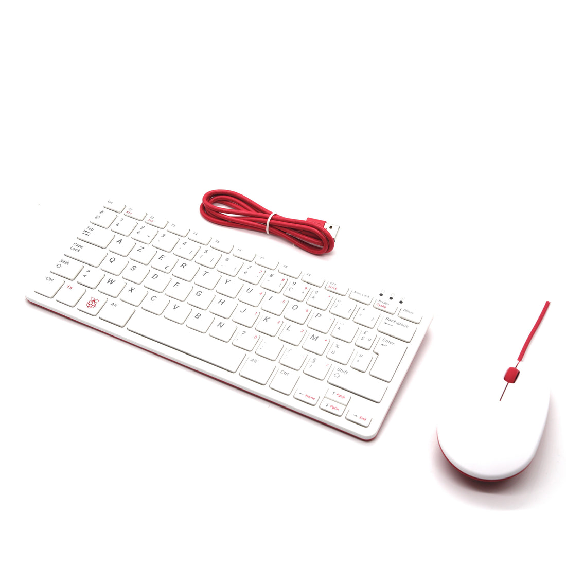 PepperTech Digital Raspberry Pi Official Keyboard and Mouse Value Pack (French Layout)