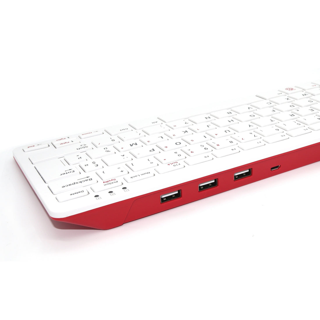 Raspberry Pi Official Keyboard and Mouse Value Pack (U.S. Version Red/White) by PepperTech Digital
