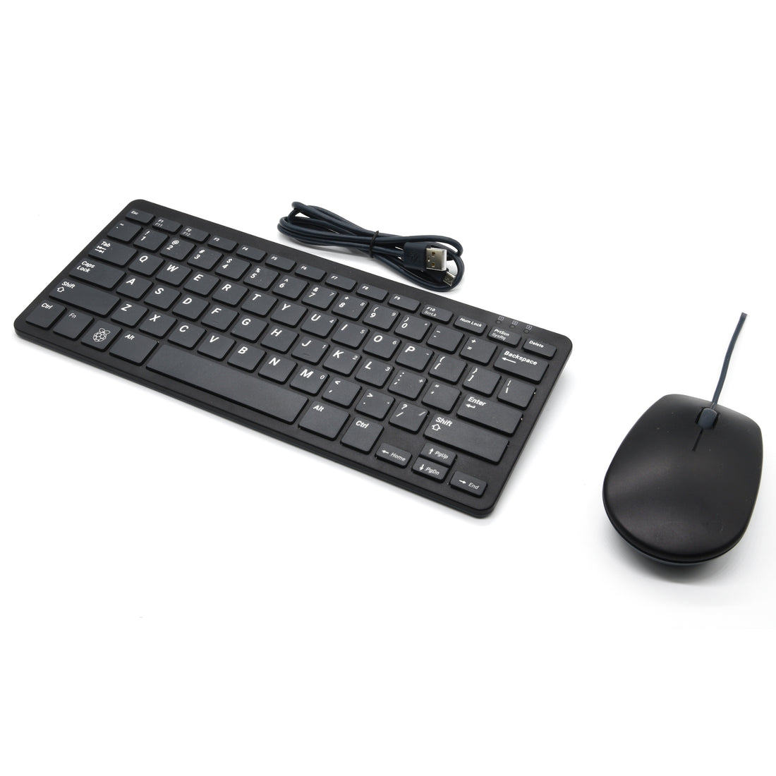 PepperTech Digital Raspberry Pi Official Keyboard and Mouse Education / Industrial Bulk Pack (U.S. version Black/Grey)
