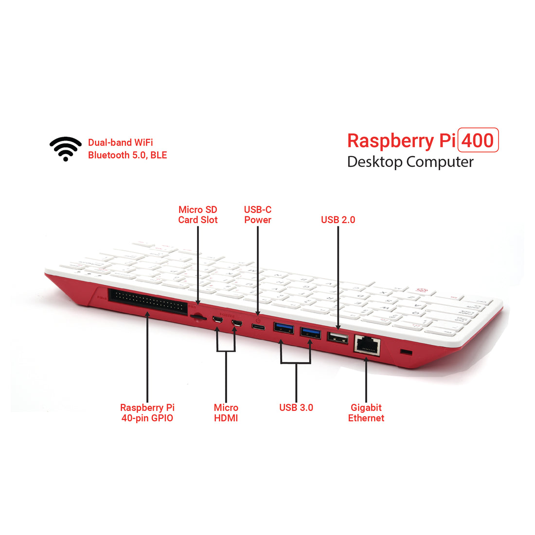 Raspberry Pi 400 Desktop Computer (U.S.)