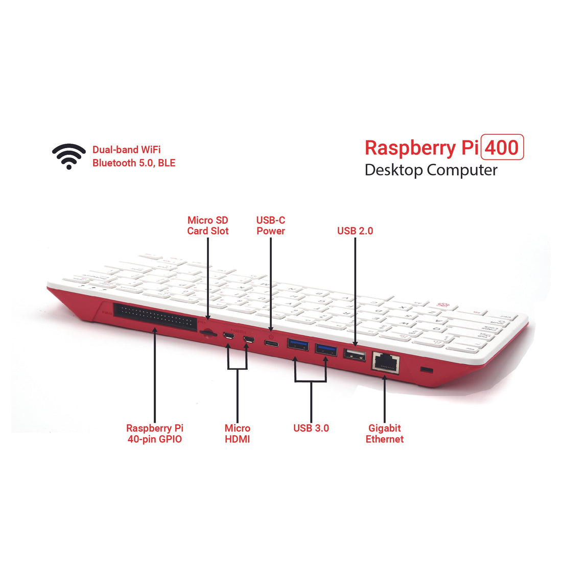 [OPEN BOX] Raspberry Pi 400 Desktop Computer (U.S.)