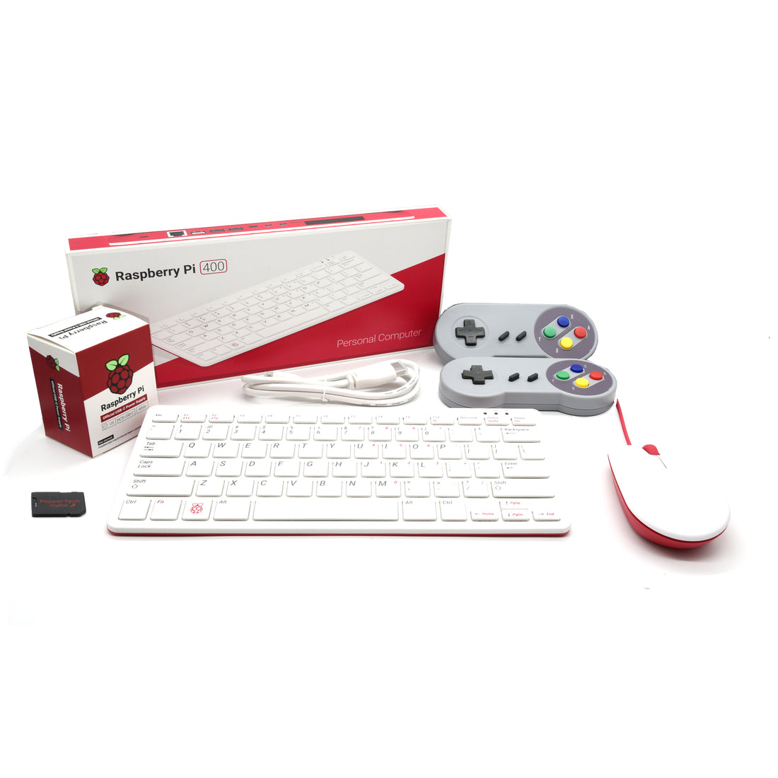 PepperTech Digital Raspberry Pi 400 Retro Gaming System – Compatible with RetroPie – Compatible with Recalbox